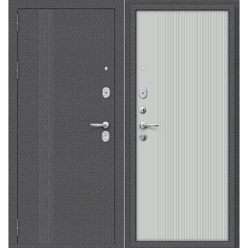 Металлическая Тайга-9 Вертикаль Антик Серебряный/Серый 205*86 левая