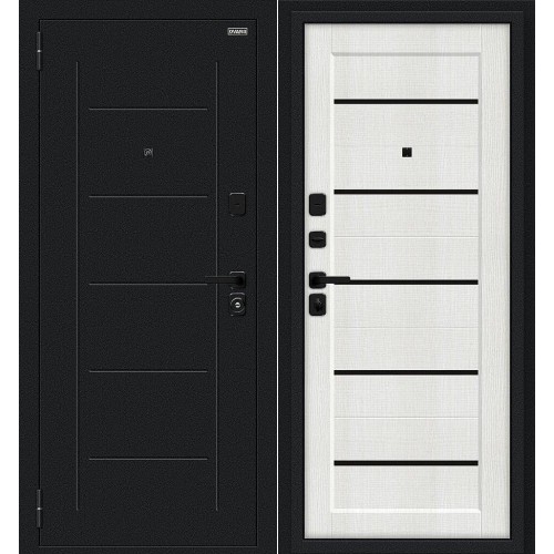 Борн/SBlack Букле черное/Bianco Melinga 205*86 левая