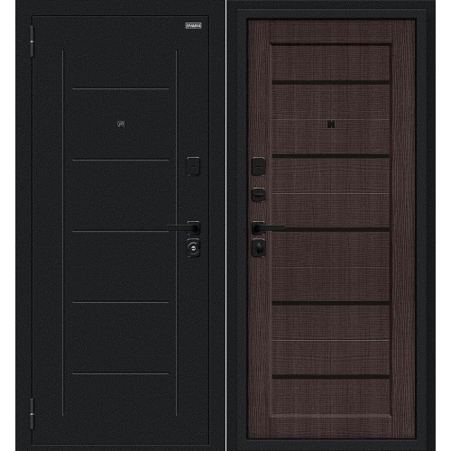 Борн/SBlack Букле черное/Wenge Melinga 205*86 левая