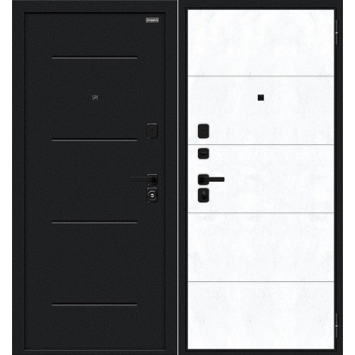 Граффити-1 Инсайд/SBlack Букле черное/Snow Art 205*86 левая