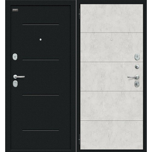 Металлическая Граффити-1 Инсайд Букле черное/Look Art 205*96 правая