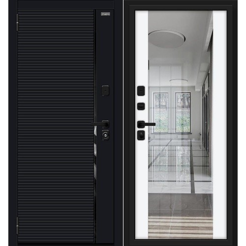 Металлическая Лайнер/SBlack Black Carbon/White Silk 205*86 левая