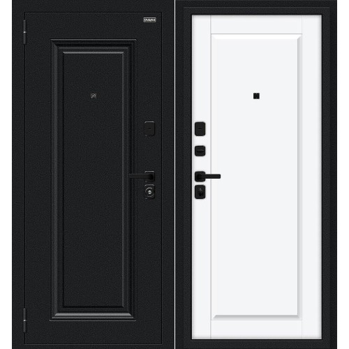 Сьют МФ/SBlack Букле черное/White Silk 205*86 левая