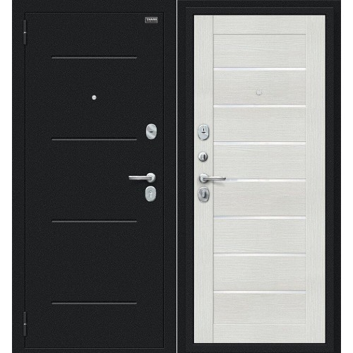 Техно Букле черное/Bianco Veralinga 205*86 левая