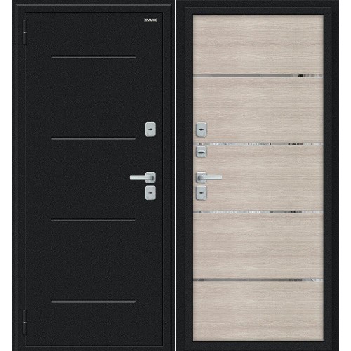 Thermo Лайн/BChrome Букле черное/Cappuccino Melinga 205*86 левая